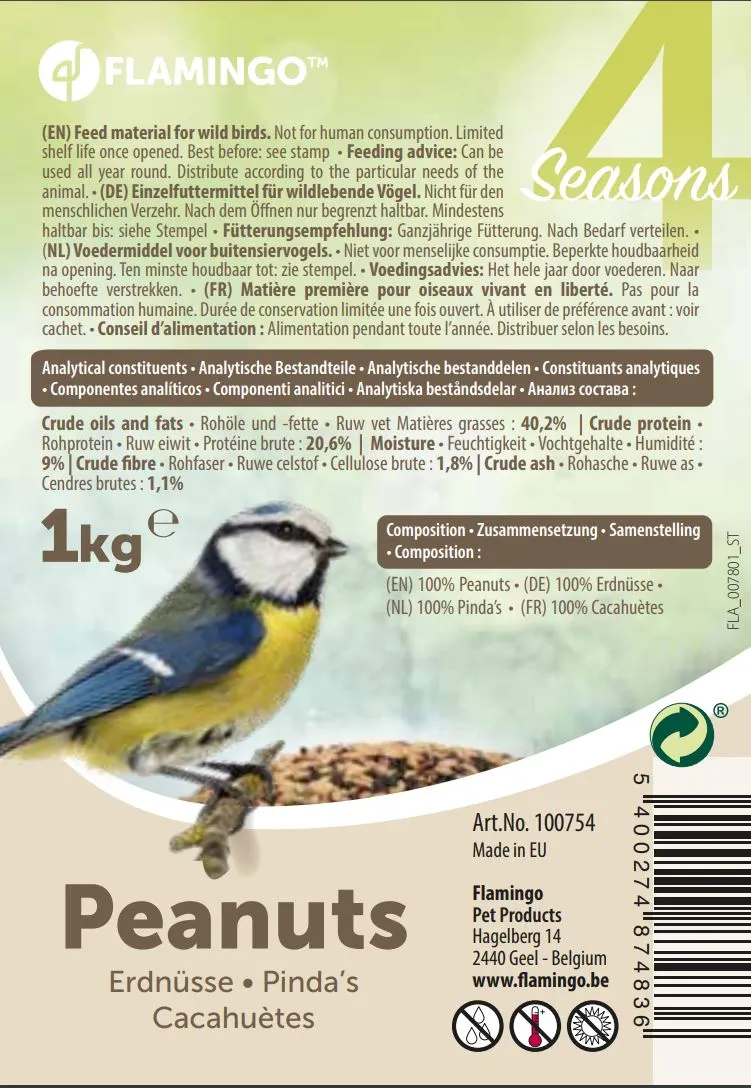 4 Seasons Vildtfuglefoder Jordnødder 1 kg